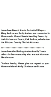 The Andrus Family of Mormon Scum Discriminates against Non-Mormons